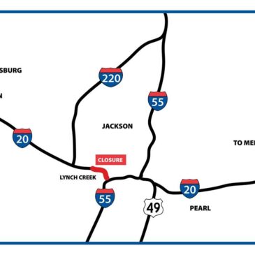 Beginning tomorrow, portions of I-20 in Jackson to be closed for repairs